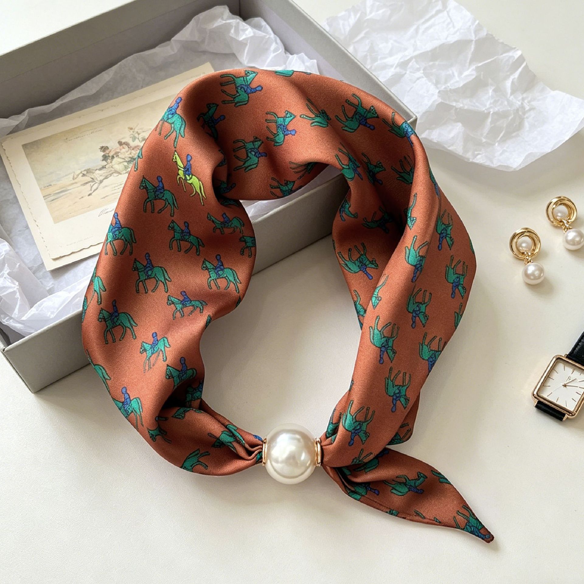 Ascot Neck Scarf - Bufanda Magnética de Perlas Luxury Knight