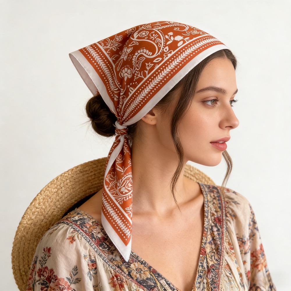 Scarf Silk Square - Pañuelo de seda con estampado de
