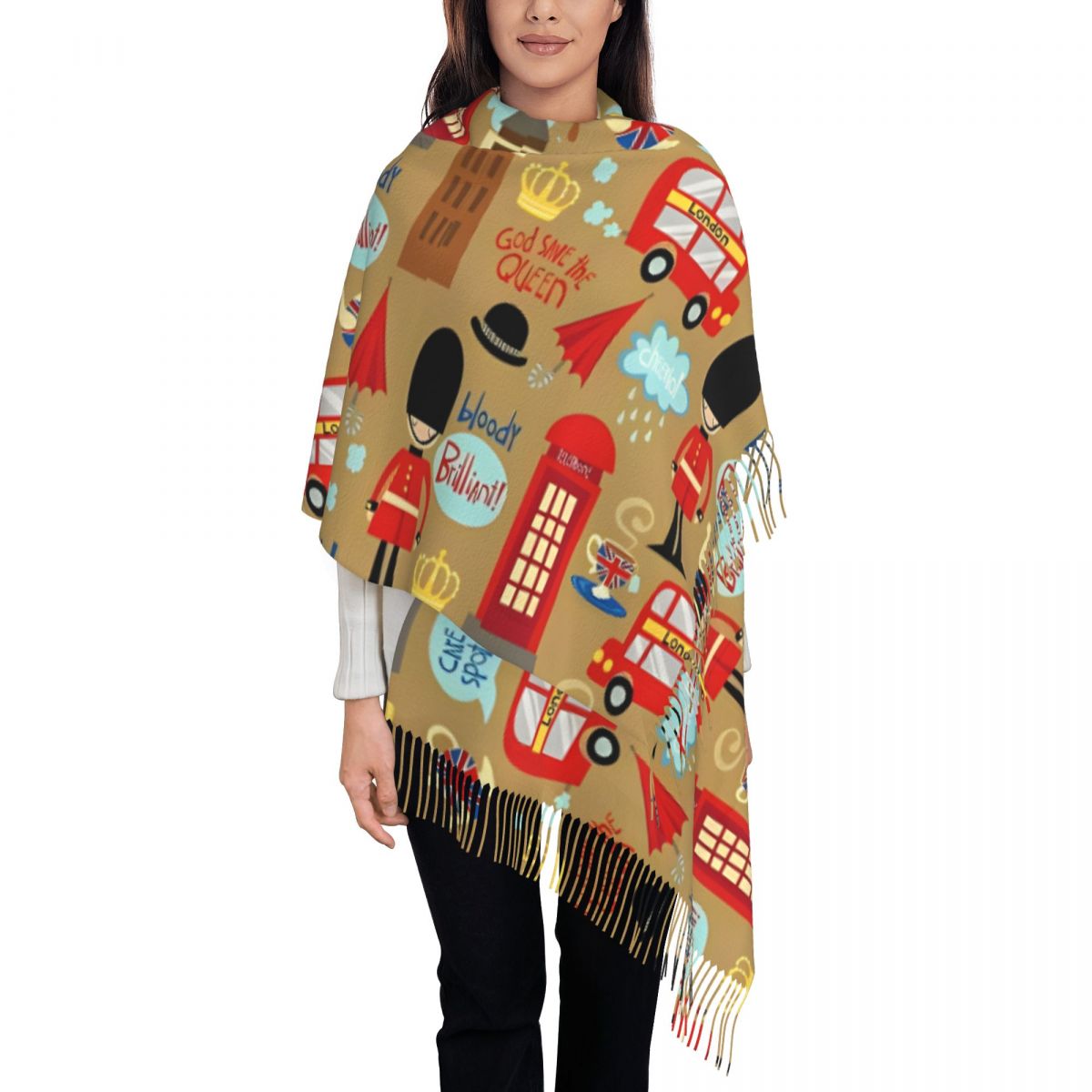 Pashmina Wrap Large - Enchanted London Bufanda para mujer, chales