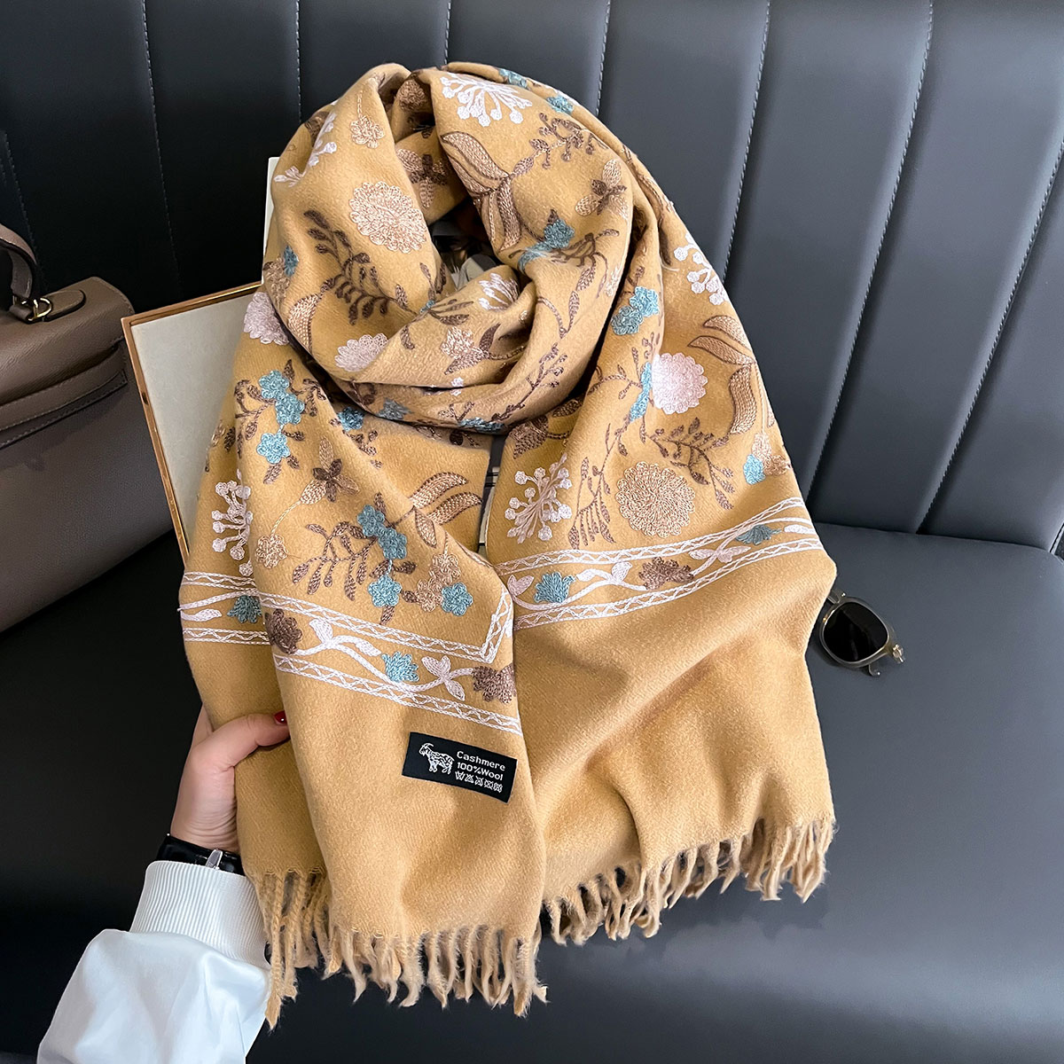 Nueva Bufanda de Cachemira cál - Woven Scarf Blanket reseña y precio