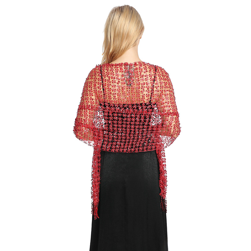 Chal con flecos de lentejuelas - Stole Wedding Shawl reseña y precio