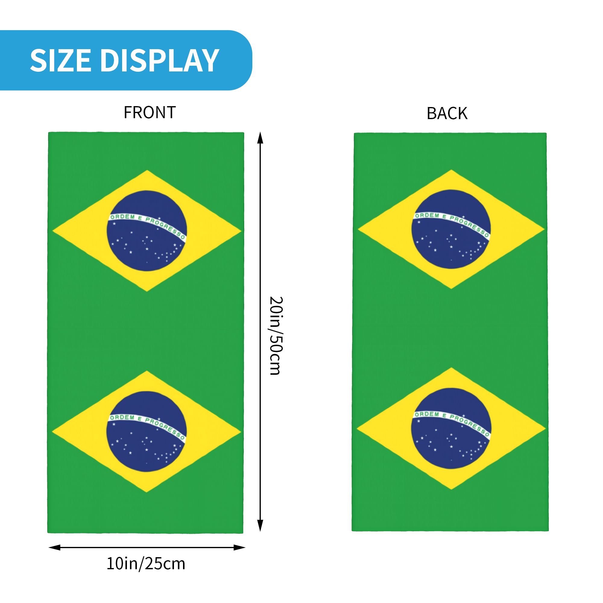 Bandana con bandera de Brasil  - Neck Warmer Tube reseña y precio