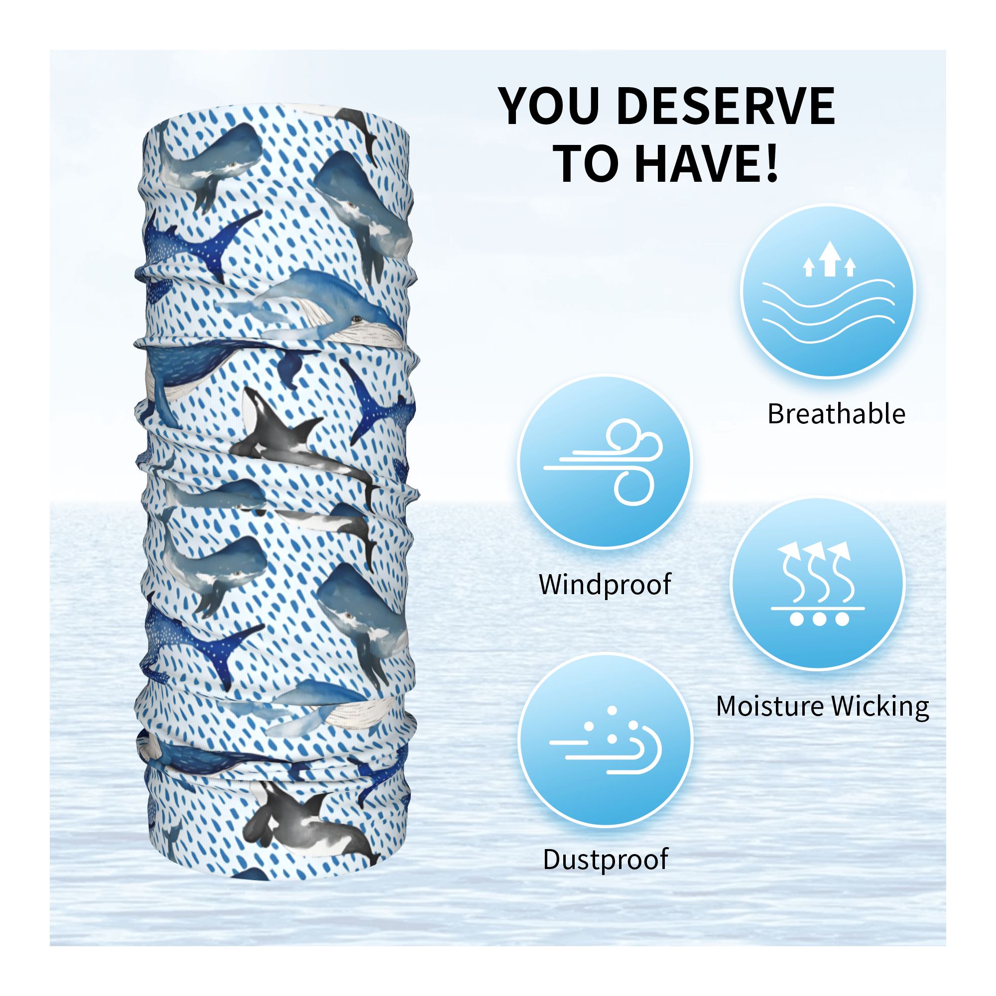 Personalizado azul acuarela ti - Neck Warmer Tube reseña y precio