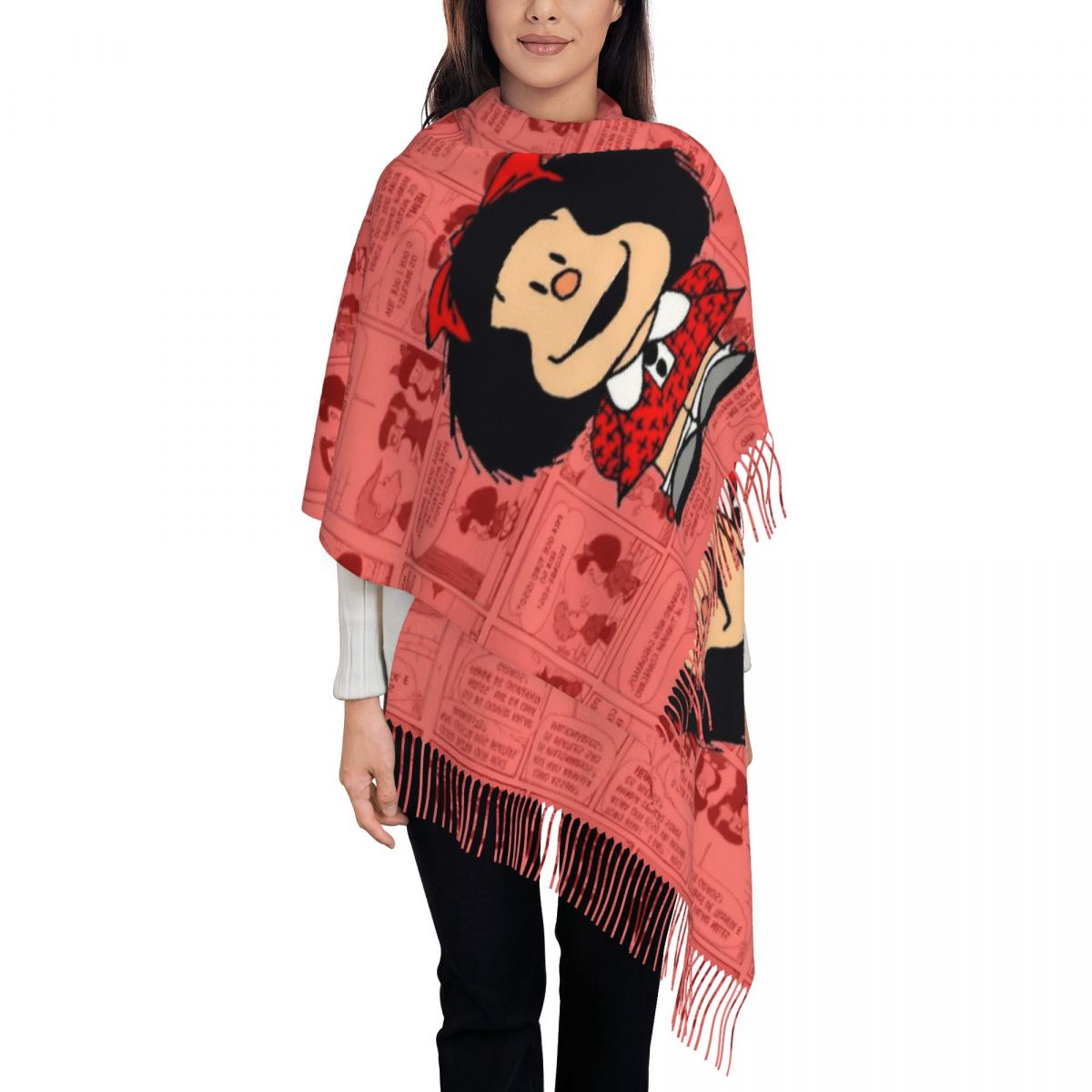 Bufanda con borlas para mujer, - Pashmina Wrap Large reseña y precio