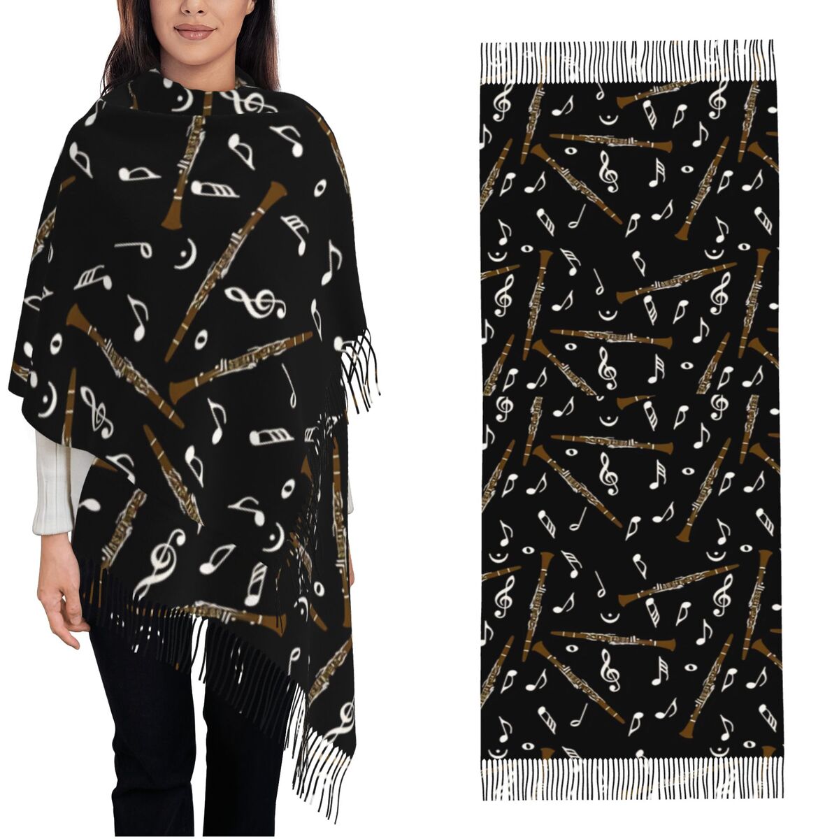 Bufanda para mujer con borla,  - Pashmina Wrap Large reseña y precio