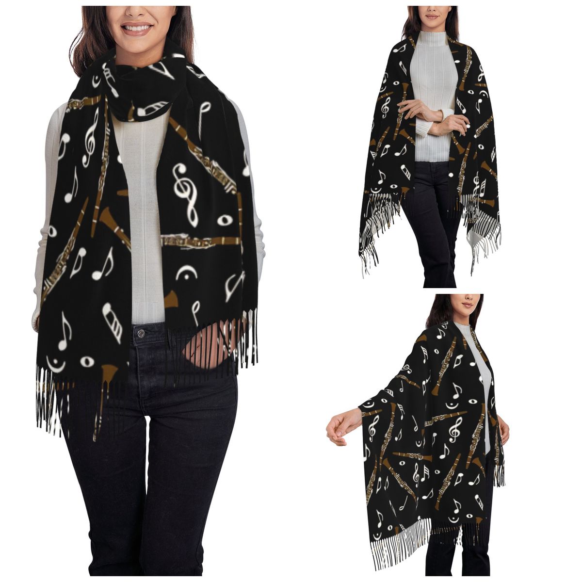 Bufanda para mujer con borla,  - Pashmina Wrap Large reseña y precio