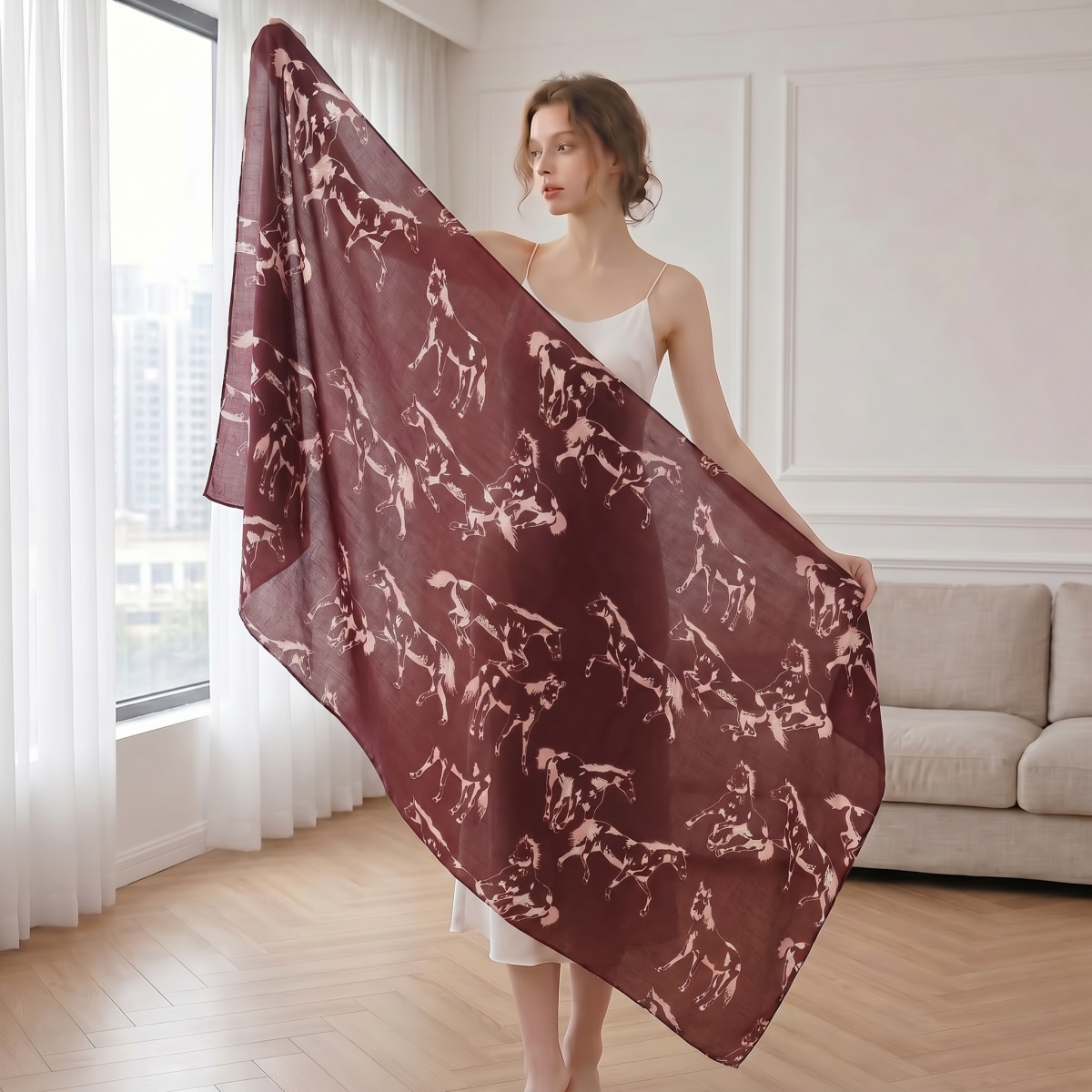 Pañuelo de Algodón para Mujer, - Pashmina Wrap Large reseña y precio